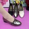 New Fashion Pointed Single Shoes Women's 2025 Autumn Versatile Middle-aged and Elderly Soft Leather Soft Sole Not Tired Feet Shallow Mouth Mother Shoe
