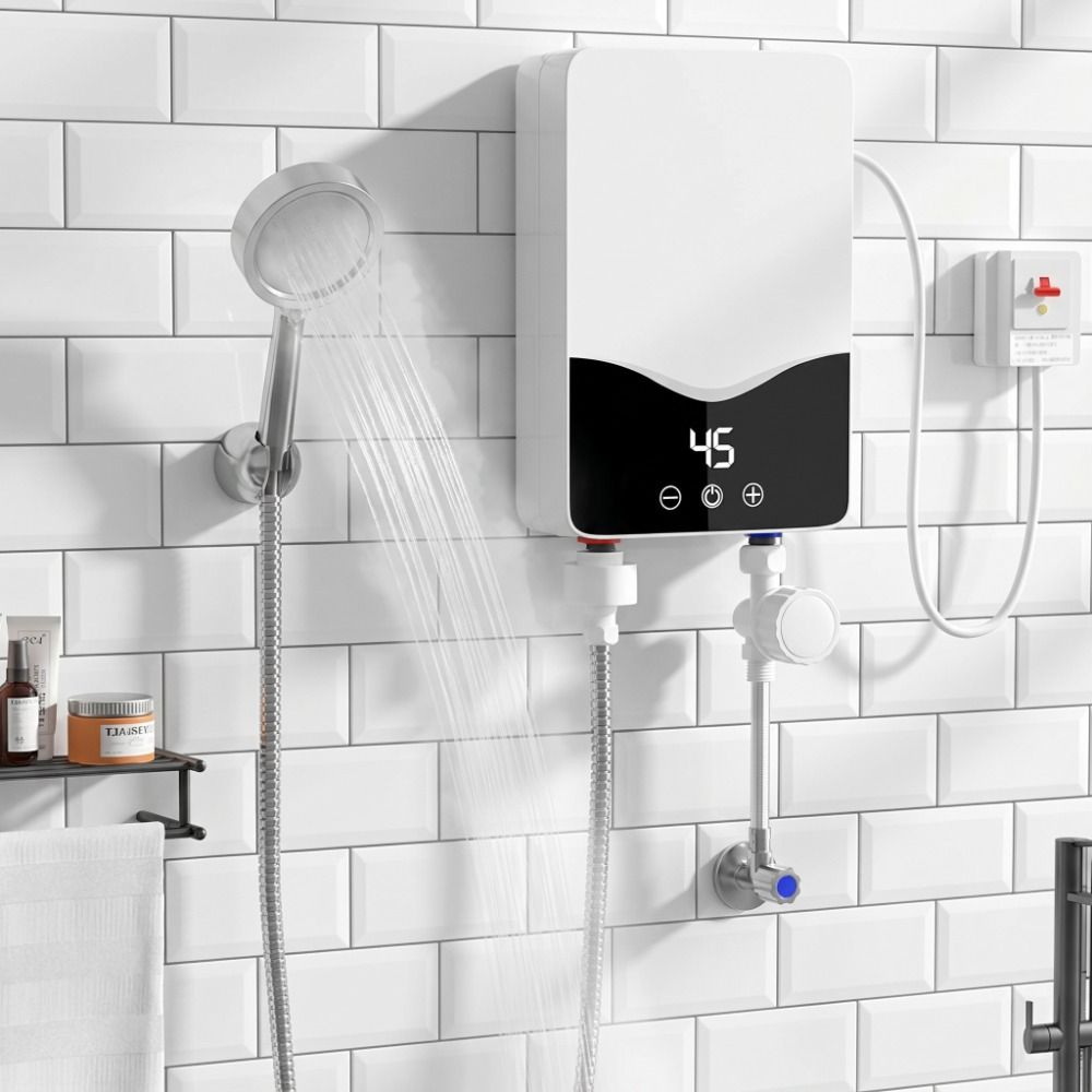 Scaldabagno Elettrico Istantaneo Impermeabile Dispositivo Riscaldamento Acqua Riscaldamento Rapido Installazione Bagno