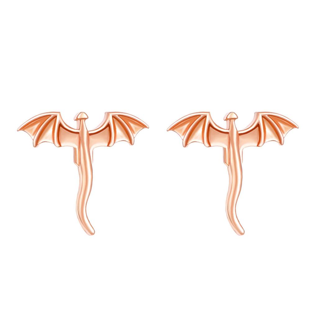 Dragon Statement Earrings Modern Ear Jewelry Woman Earring Stylish Studs Earring Copper Texture for Various Occasion