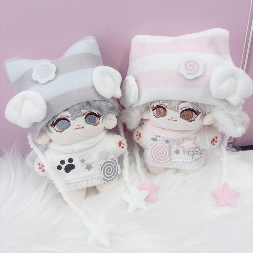 Cat Ear Knit Hat Sweatshirt Set with Wings for Pink & 10cm, [used]