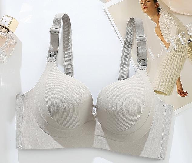 Thin seamless back breastfeeding underwear gathers and closes the secondary breasts, anti-light lifting, large breasts and small special comfortable
