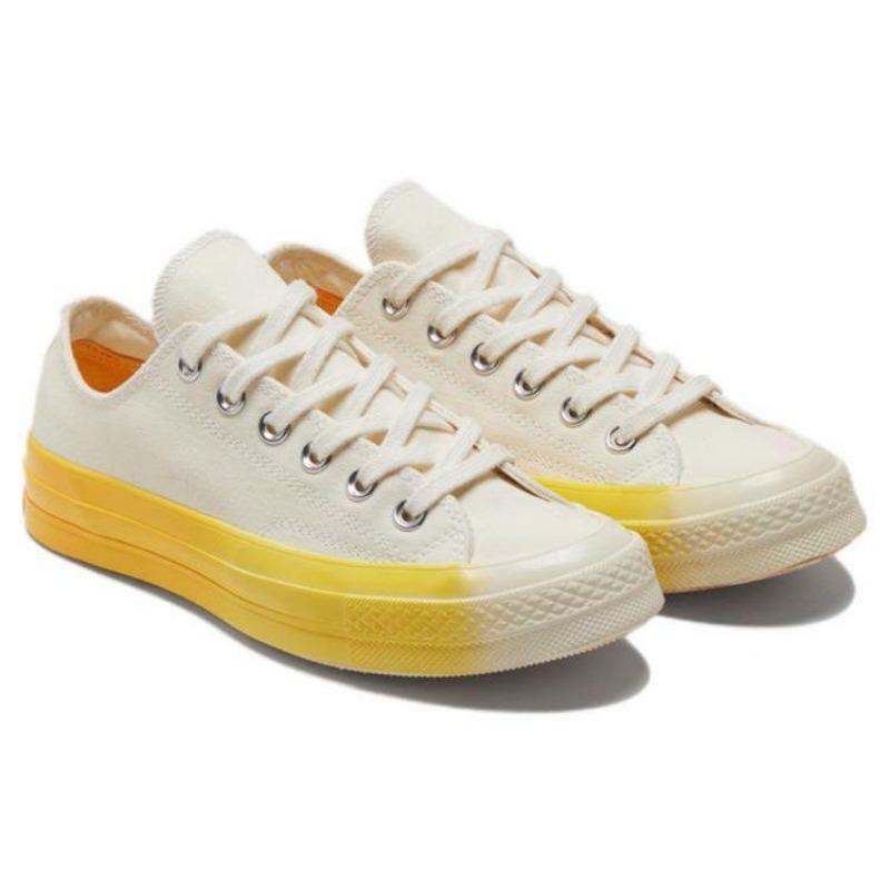 Converse 1970s Chuck Taylor All Star Gradient Women Low Canvas Shoes Off White Yellow A00534C