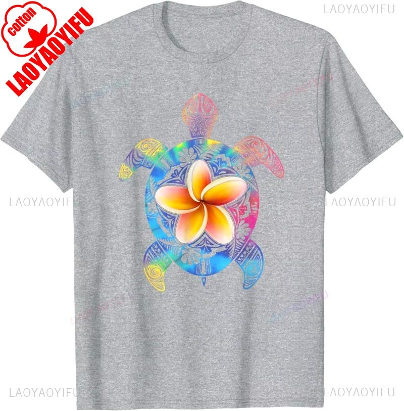 Hawaiian Tie Dye Sea Turtle Hawaii T Shirt for Unisex and Women TShirt Summer Harajuku Tropical Beach Style Tees Cotton Camisetas 4XL