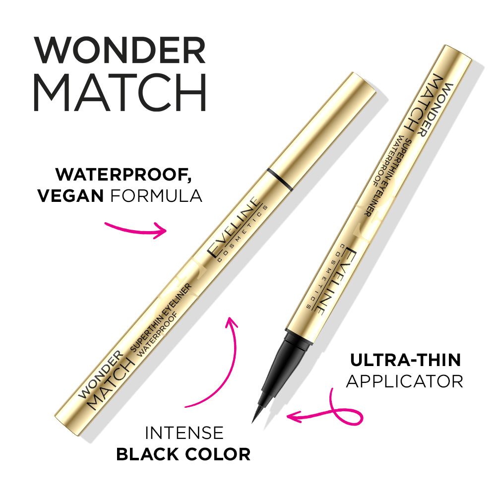 Wodoodporny precyzyjny eyeliner, czarny