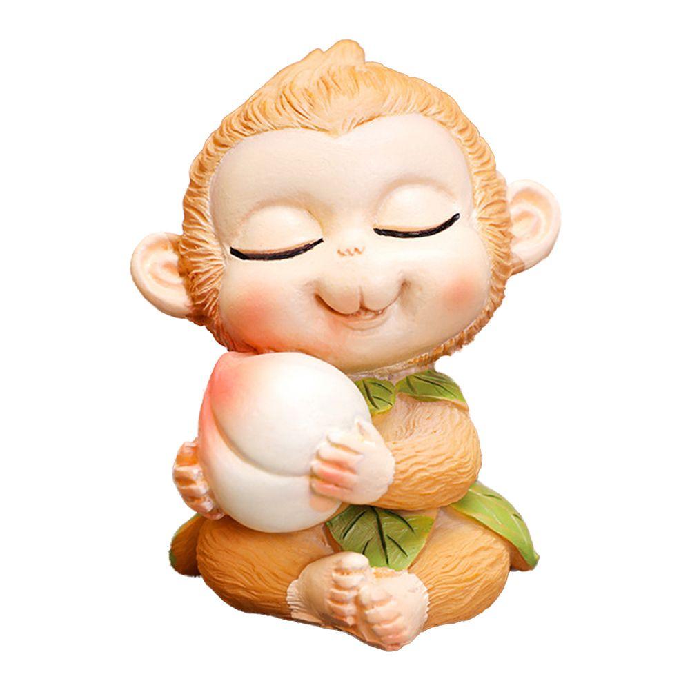 Resin Sculpture Decoration Monkey King Ornaments Wukong Figure Car Ornament Car Interior Decorative