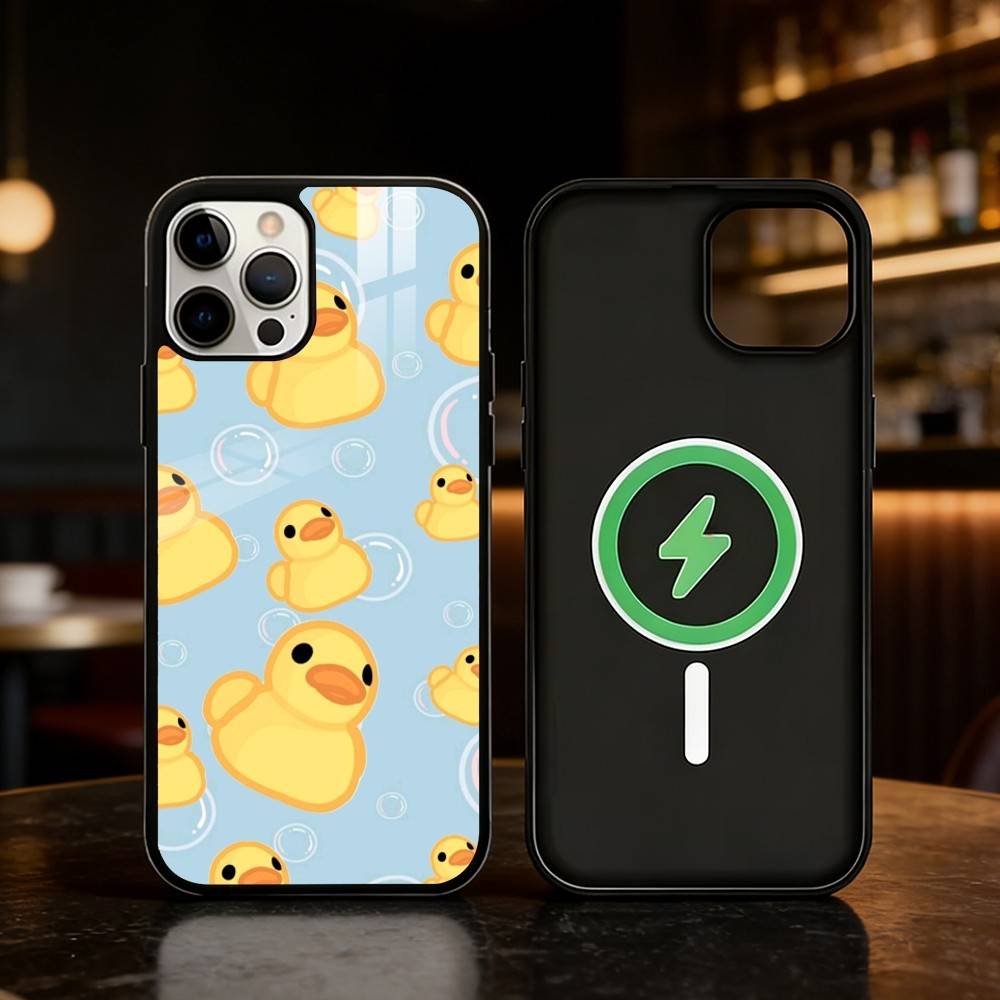 Yellow Duck Cute Phone Case For iPhone 17/16/15/14/13/12/Plus/Pro/Max for Magnetic Wireless Charging
