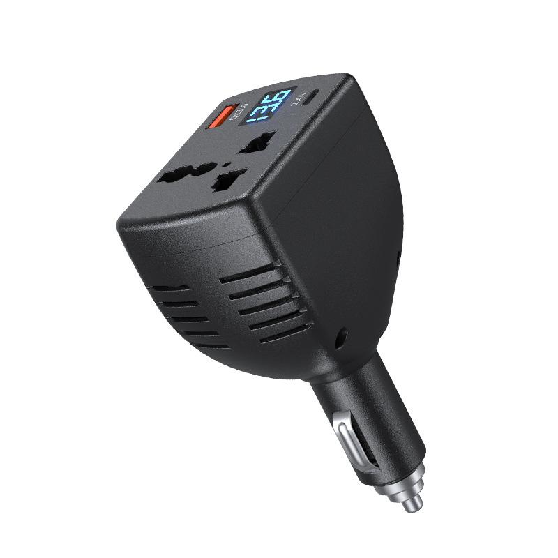 

Car Truck Mounted Inverter 12V/24V to AC 110/220V Multi-function Car Power Inverter With Display Type-C USB Chargers Lighter