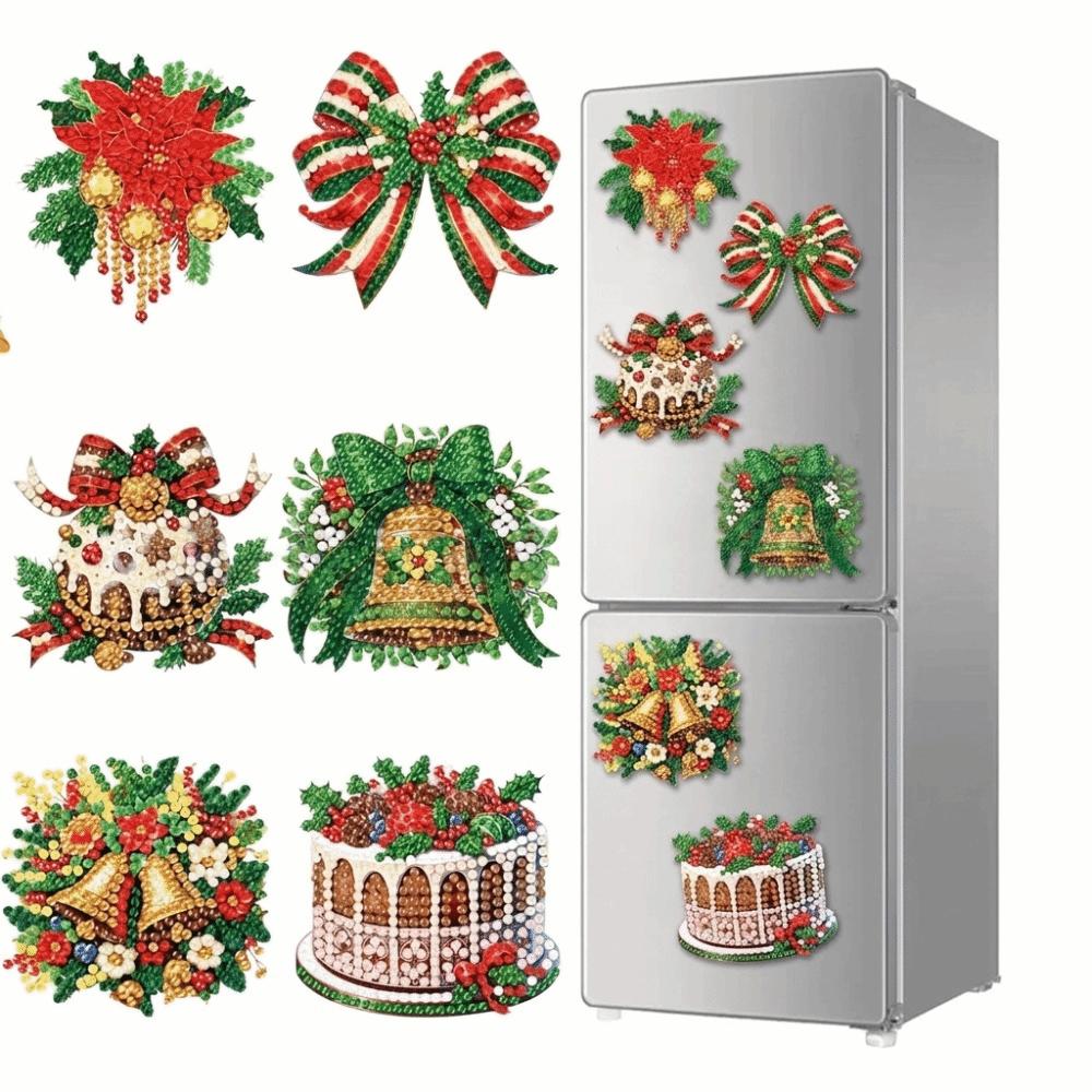 2D Flat Painting Fridge Magnets Soft Magnetic Art Magnets Xmas Refrigerator Decor