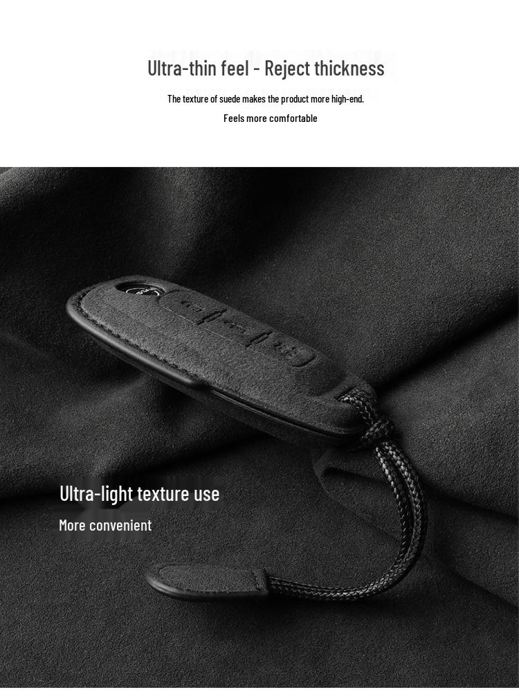 Nissan Teana/X-Trail/Qashqai/Tiida Key Case: Suede, Full Coverage, Tanlu Buckle