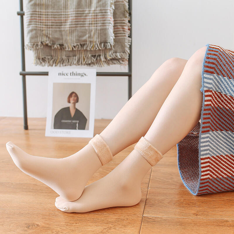 

[10 Pairs SET] Men s and Women s Winter Fleece Socks 10 pairs of skins