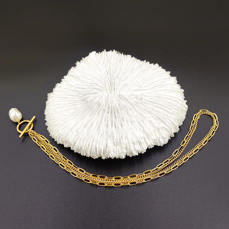 Trend Elegant Jewelry Wedding Big Pearl Pendant Chain Necklace For Women Fashion White Imitation Pearl Choker Necklace