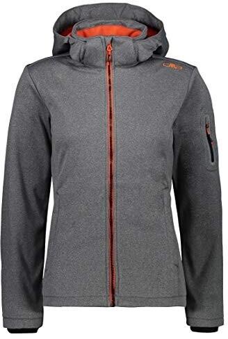 Куртка CMP Softshell Jacket Zip Hood Women (39A5006M) nero mel.-desert rose