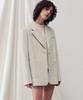 Re Rhee Over-Fit Single Leather Jacket Cream