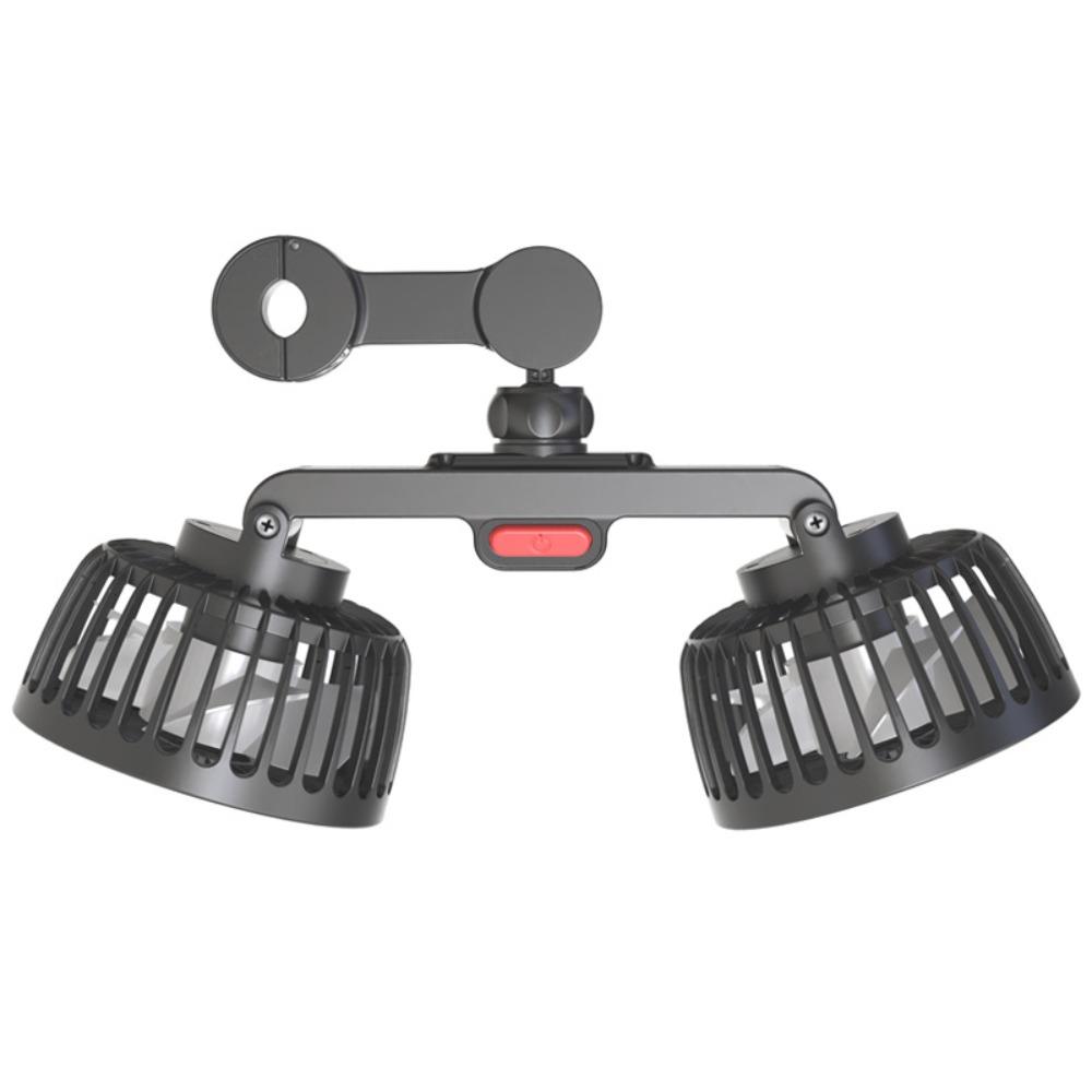 Two-Head 3 Speed 360° Rotation Car Back Rear Seat Fan Car Cooling Fan Air Cooling Fan Headrest Fan