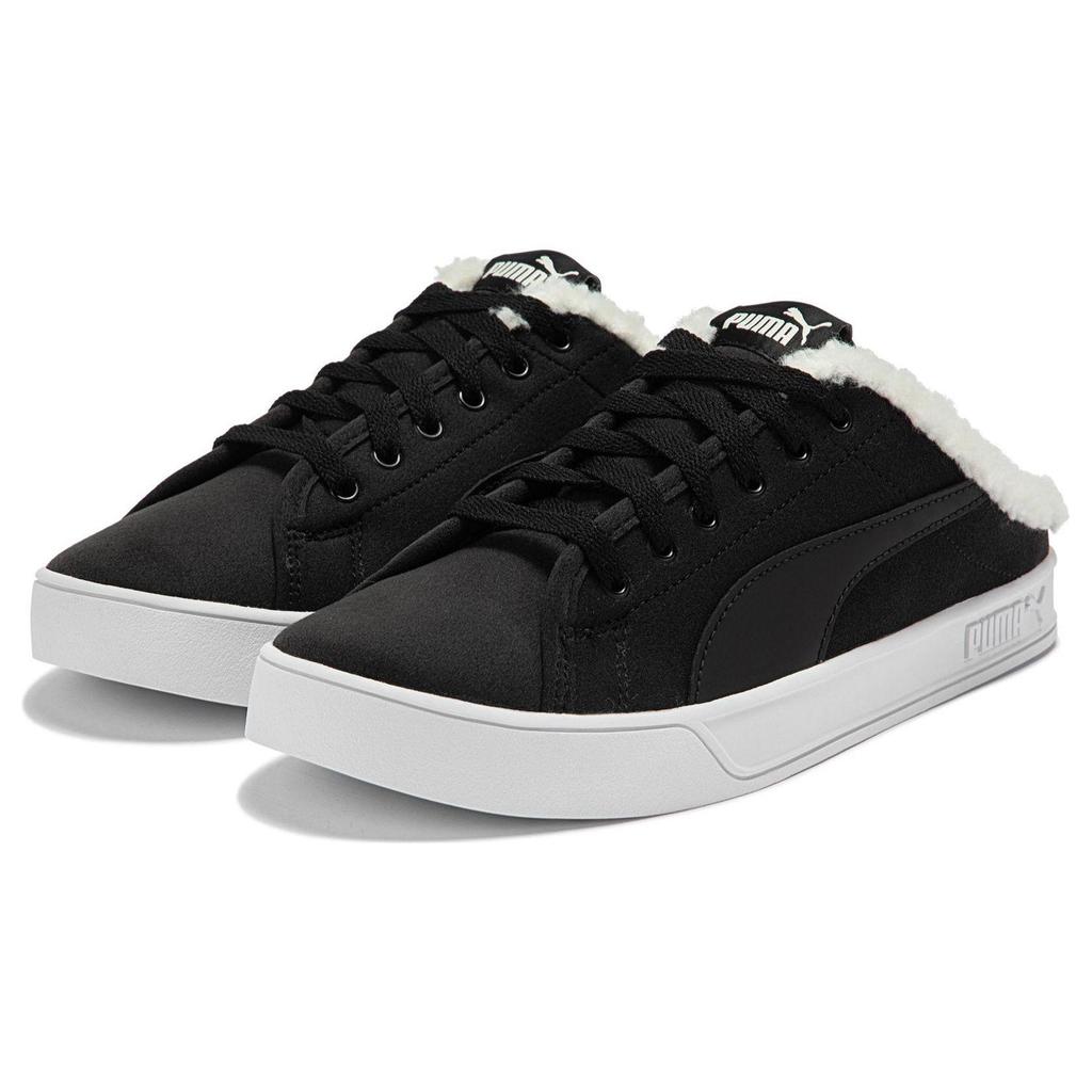 Puma Bari Mule Sherpa Unisex Black White 375953-03