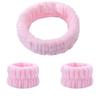Plush Flannel Absorbent Wristbands & Splash-Proof Headband Set