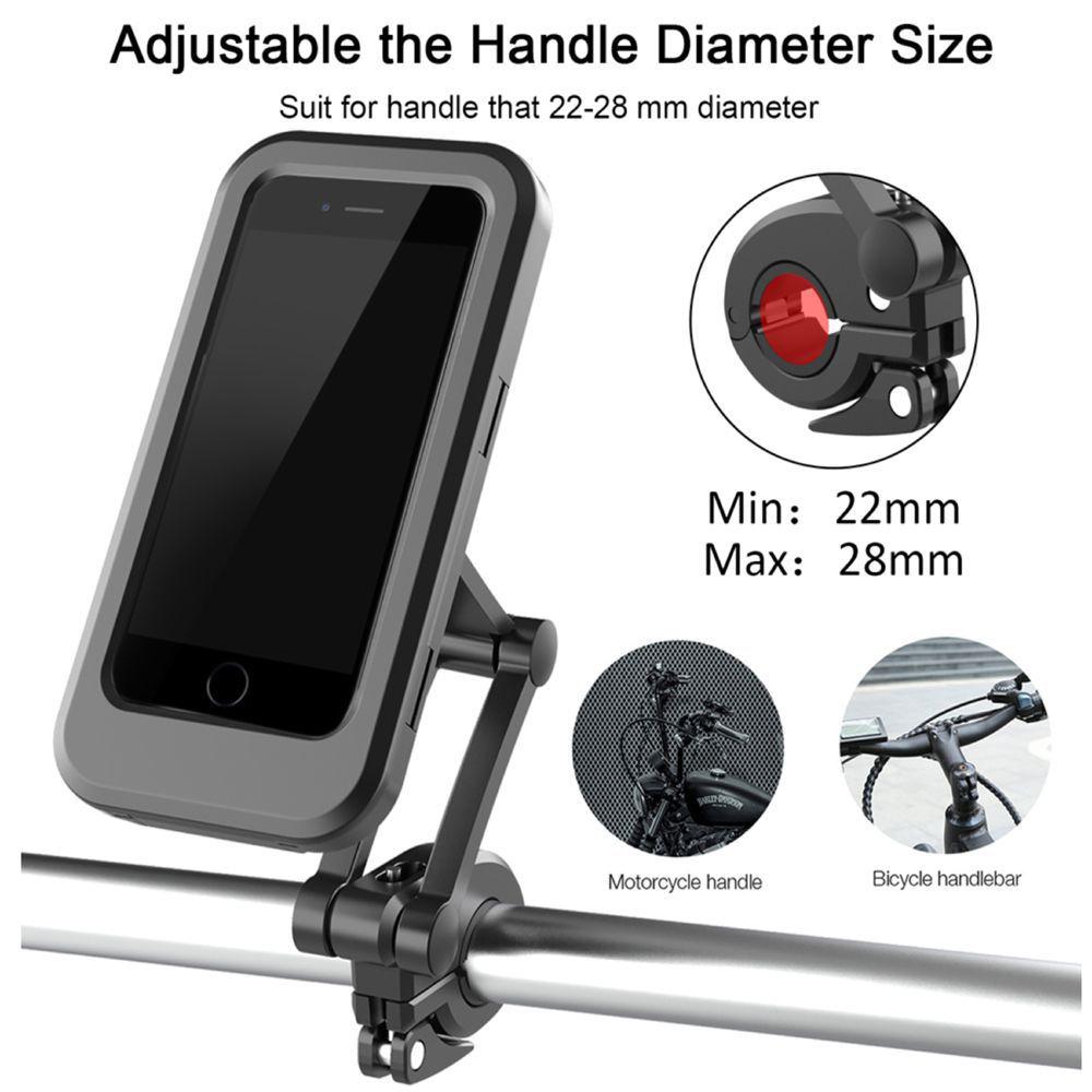 EONLINE 360 Adjustable Waterproof Bicycle Phone Holder Universal Bike Motorcycle Handlebar Cell Phone Support Mount Bicycle