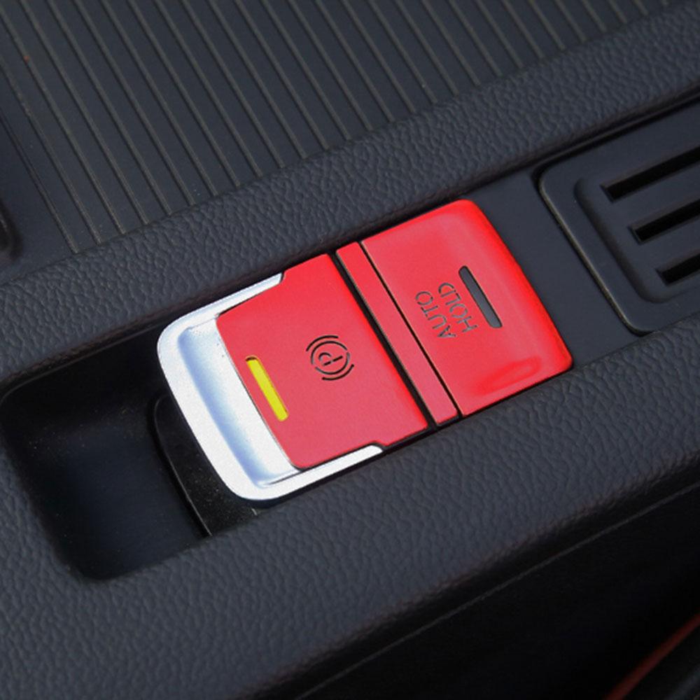 3Pcs For VW Golf 7 7.5 MK7 AT 2015-2019 Car Handbrake Hold P Button Sticker Cover Trim Protection Auto Accessories
