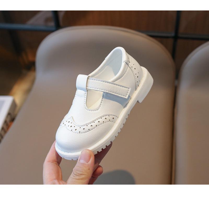 Korean Fashion Versatile Casual Little Girls Princess Leather Children Shoes