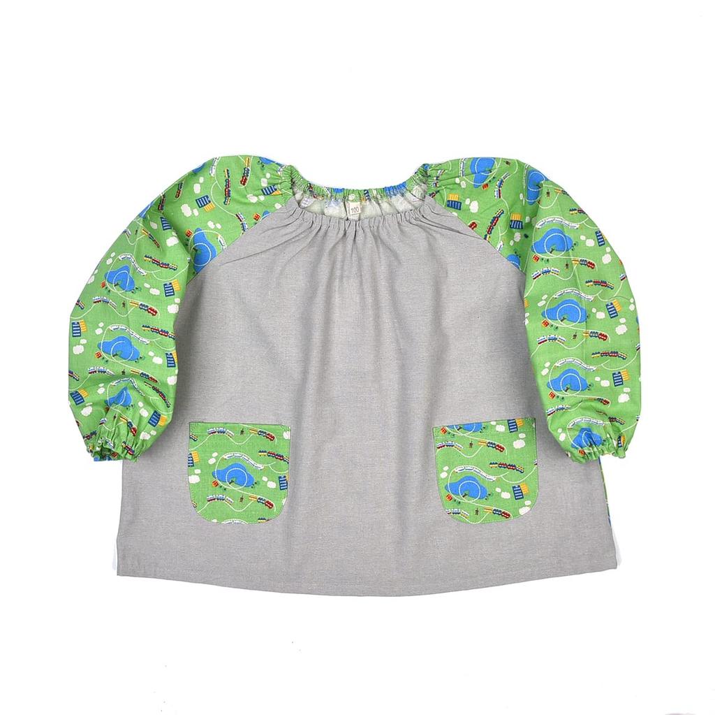 Kusguru Japan Smock Green 100cm Kids' KSM207-01