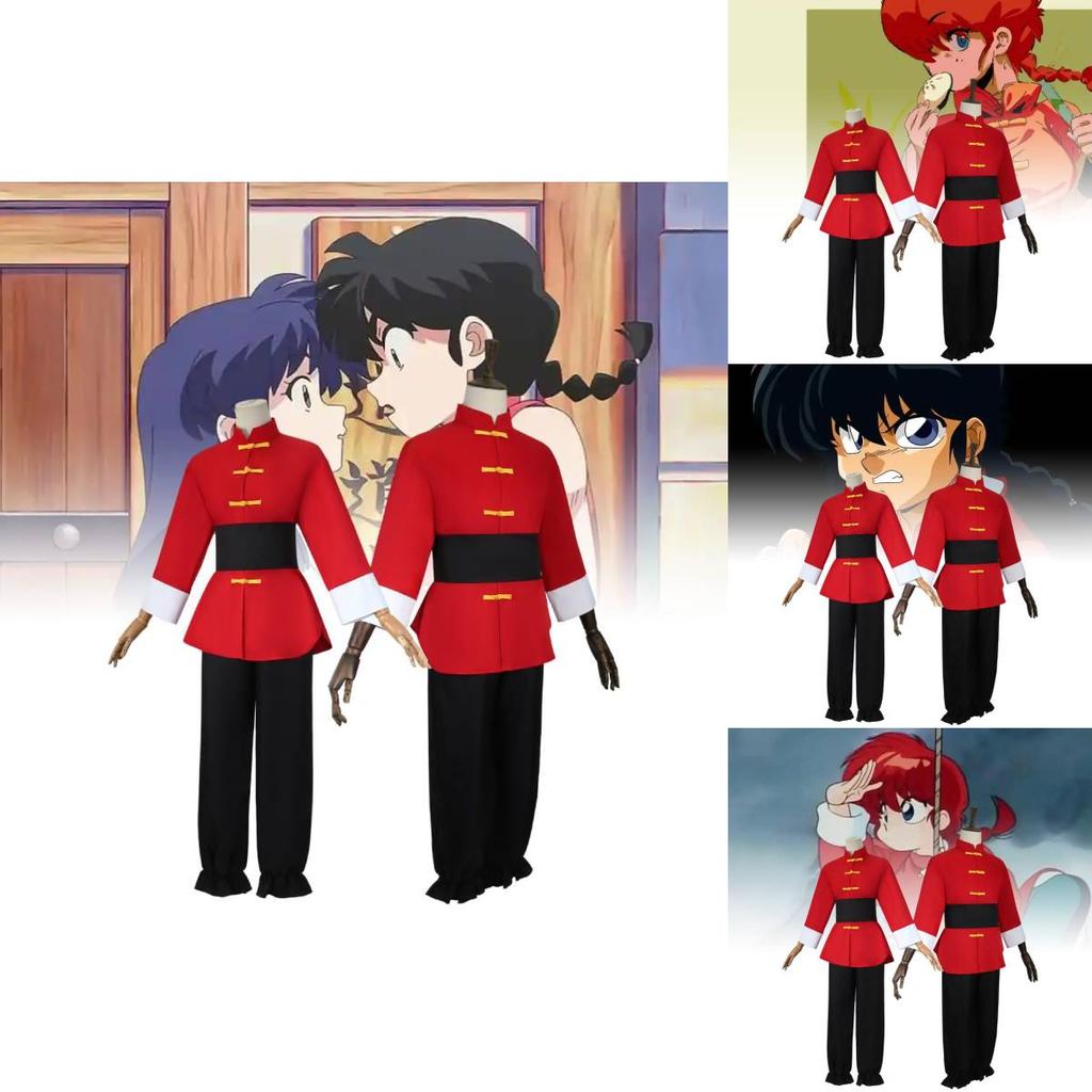 Soft And Durable Ranma Costume Featuring Streetwear Inspired Kung Fu Design For All Seasons