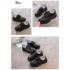 Spring and Autumn New Casual Lace-up Black Boy Leather Shoes Hollowed Out Feet Breathable British Korean Version of Small Children's Shoes