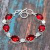 Amazing Mozambique Garnet Gemstone Handmade 925 Sterling Silver Bracelet
