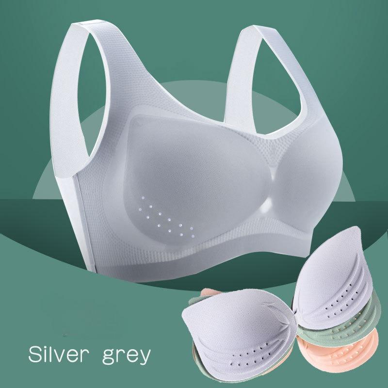 Ultra-thin Underwear for Women Seamless Vest-style Large Size Bra Without Steel Ring Gathered Sports Bra with Breast Reduction