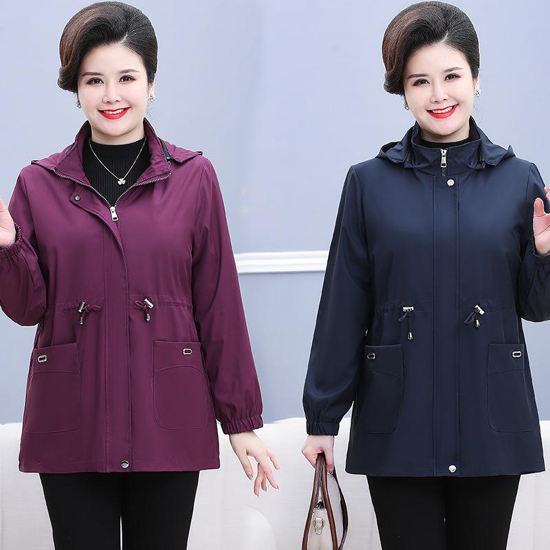 Middle-aged Mother's Autumn Clothes, New Jackets, Fashionable Foreign Style, Plus Large Size, Middle-aged and Elderly Women's Clothing, Spri
