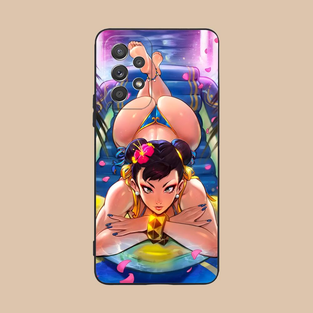 Street Fighter Chunli Phone Case for Samsung Galaxy A56 55 54 53 52 51 36 35 34 23 16 15 5G Colorful Cover Cover Luxury Pretty