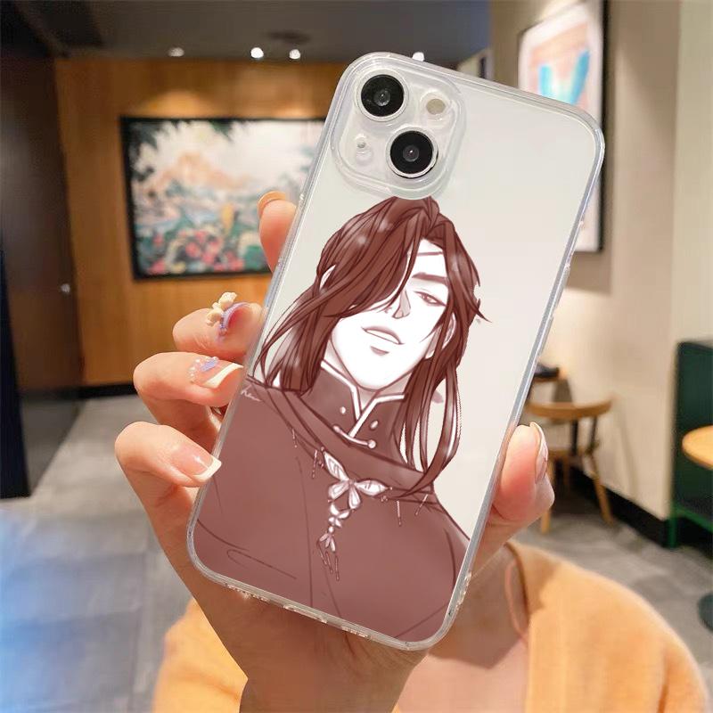 Heaven Officials Blessing Transparent Phone Case For iPhone 15 16 14 13 12 11 Pro Max XS X XR SE 7 8 Plus Straight Edge Cover