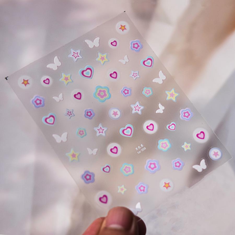 Thin Tough Star Butterfly Stickers Nail DIY Production Creative Decoration Stickers