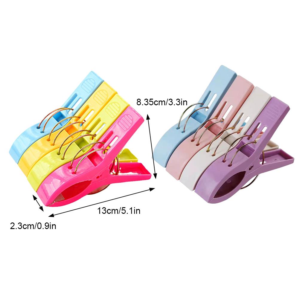 8x Sturdy And Durable Plastic Clip For Towel Clothes Drying Bed Sheet Drying Clip Towel Clip