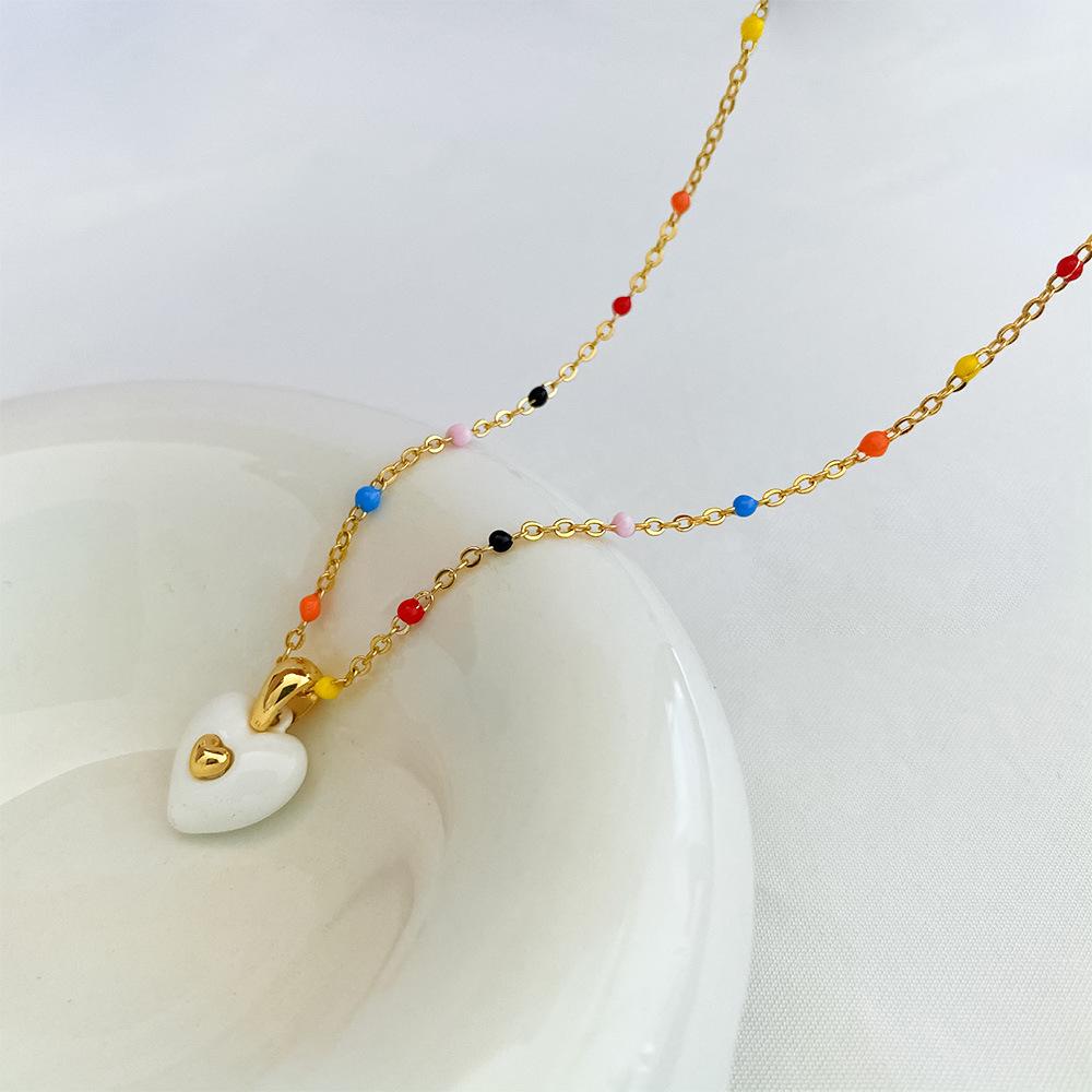 European & American Retro Minimalist Beaded Natural Stone Women's Necklace - Elegant Layered Clavicle Chain