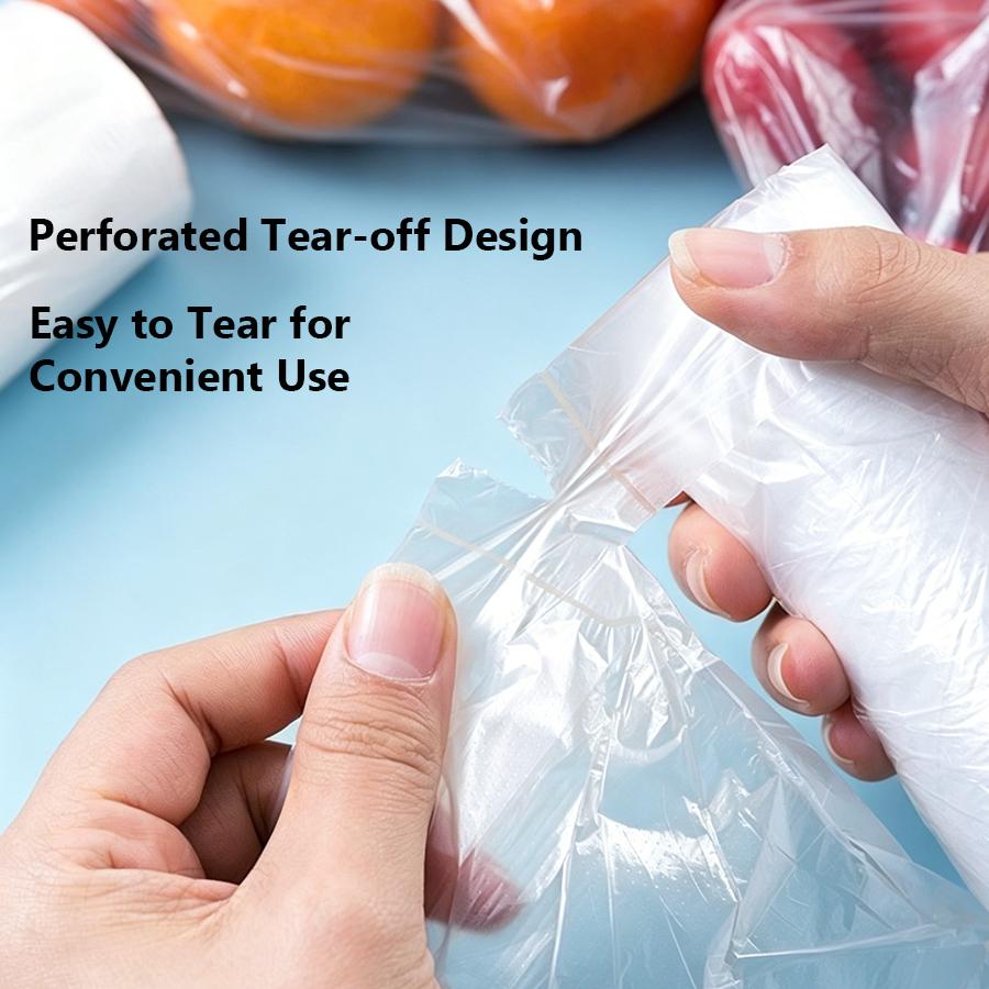 Vest Style Refrigerator Storage Bags, Roll Pack Tearable Fresh Keeping Pouches for Household Organization