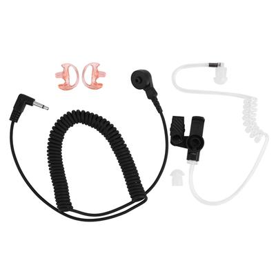 3.5mm Universal Listen Only Acoustic Tube Earpiece Headset With  Earmolds For Speaker Mic