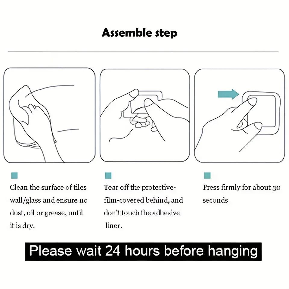 1pc, No punching self-adhesive hook, Stainless steel bathroom hook,bathroom accessories kitchen organizer