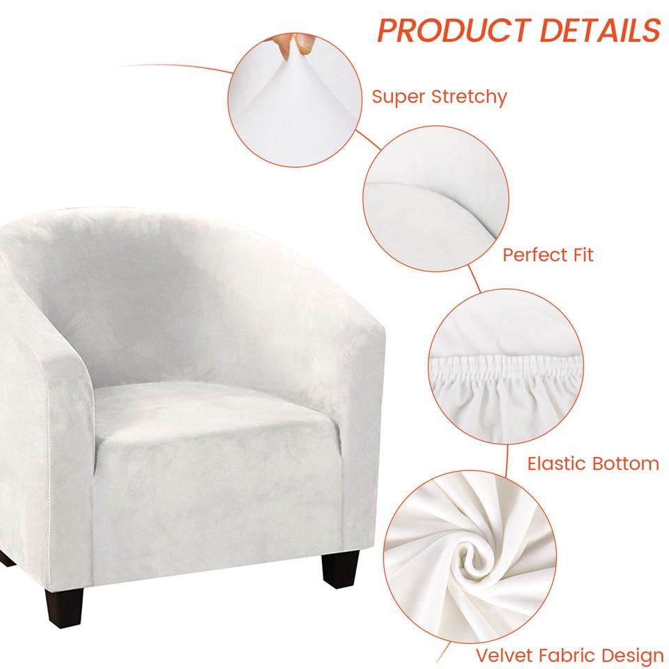 Club Chair Cover Stretch Armchair Slipcover Bar Living Room Tub Protector Cover