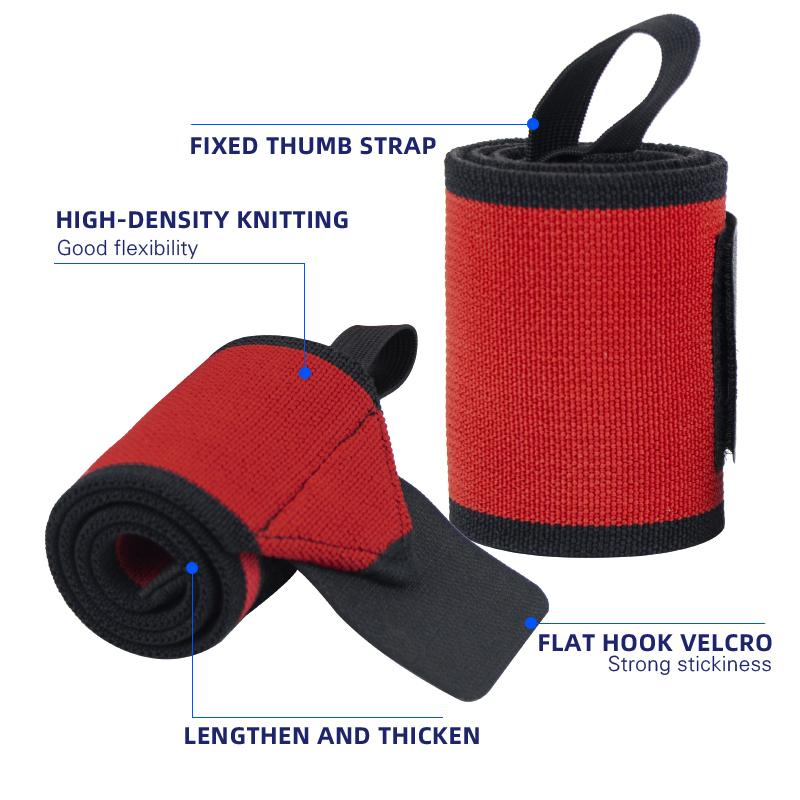 Flexible Wrist Wraps For Weightlifting Gym Strength Training Wrist Support Padded Thumb Bracer Bands Powerlifting Wristbands