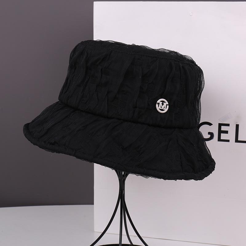Spring New Letter Fisherman Hat Children Wide Brim Sunshade Sunscreen Hat Showing Face Small Leisure Beach Basin Hat