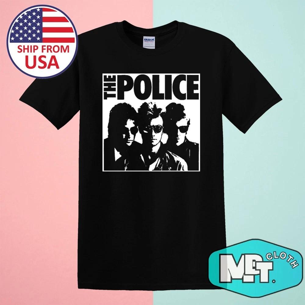 Мужская черная футболка The Police Размеры S-5XL 3XL
