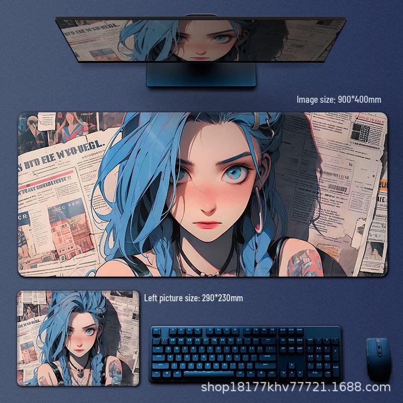 Jinx Oversized Mouse Pad - League of Legends E-sports Desk Pad