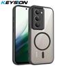 KEYSION Custodia Magnetica Trasparente per Telefono per Redmi 15 5G 169,5 mm Morbido Silicone+PC HD Trasparente Antiurto Cover Posteriore per Xiaomi Redmi 15 4G