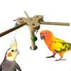 Rotating Bird Perch Toy,Wooden Parrot Stand Cage Accessories Unique Wooden Parrots Wheel Toy