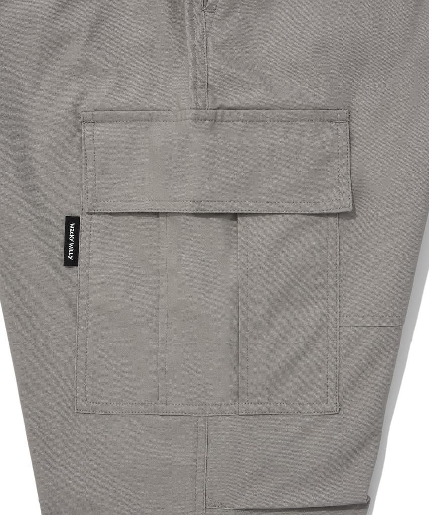 WACKY WILLY Parachute Cargo Pants Light Grey