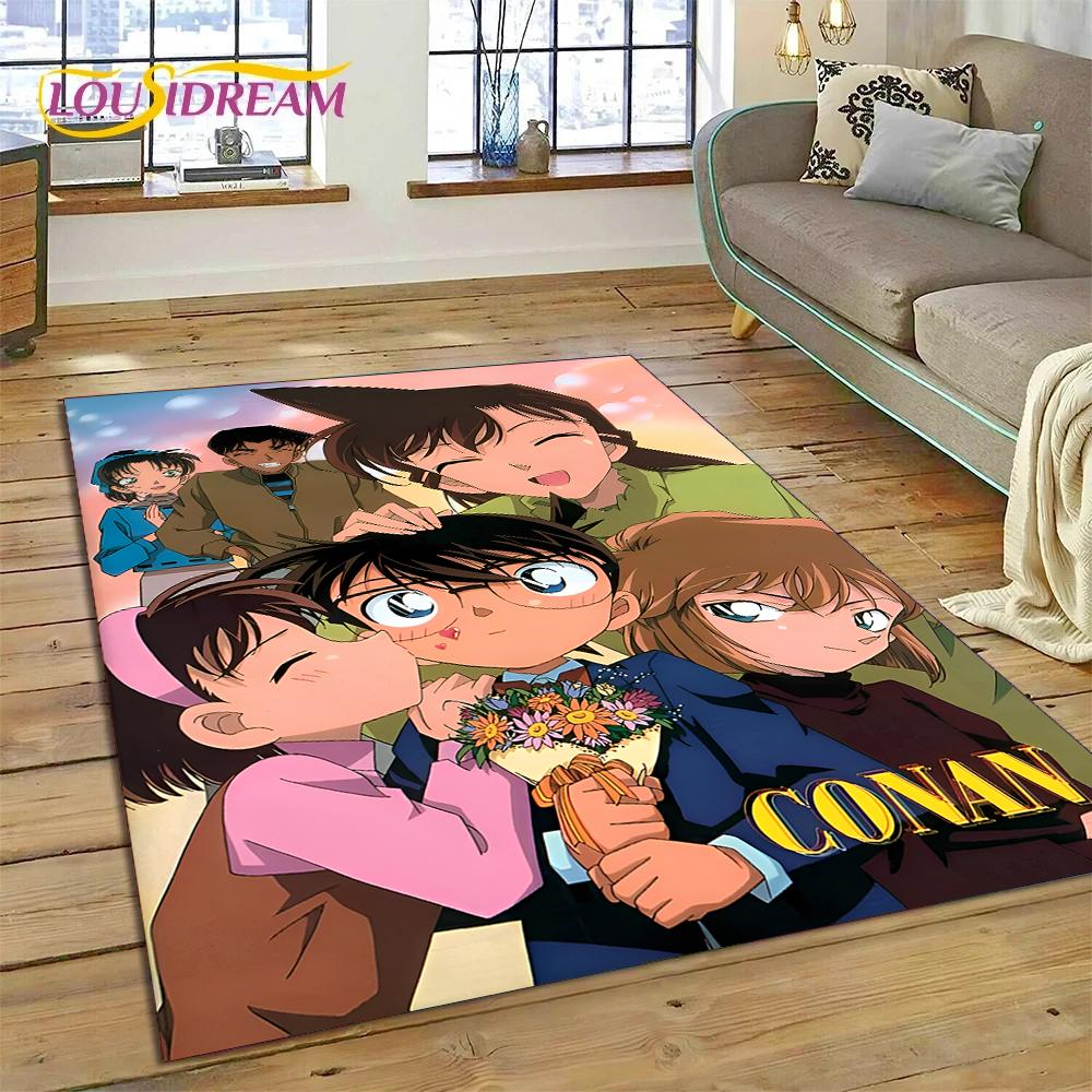 Anime Detective Conan Cartoon Rug Carpet for Living Room Bedroom Home Decor,Floor Mat Non-slip Decoration for Sofa Doormat Gift