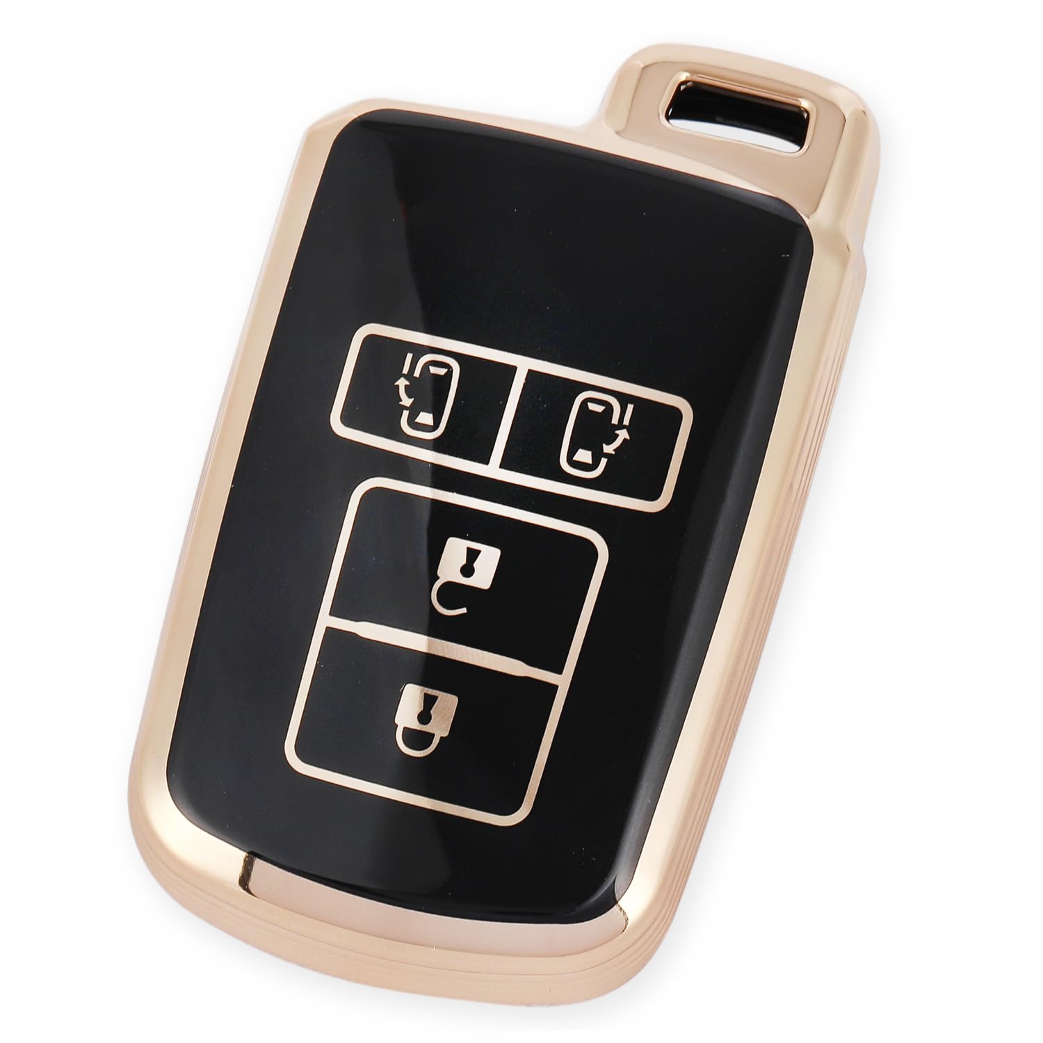 YANMW Voxy Noah 80 Series Key Case Sienta Key Cover Compatible with Toyota Alphard Vellfire 30 Series Smart Key Case (Black)