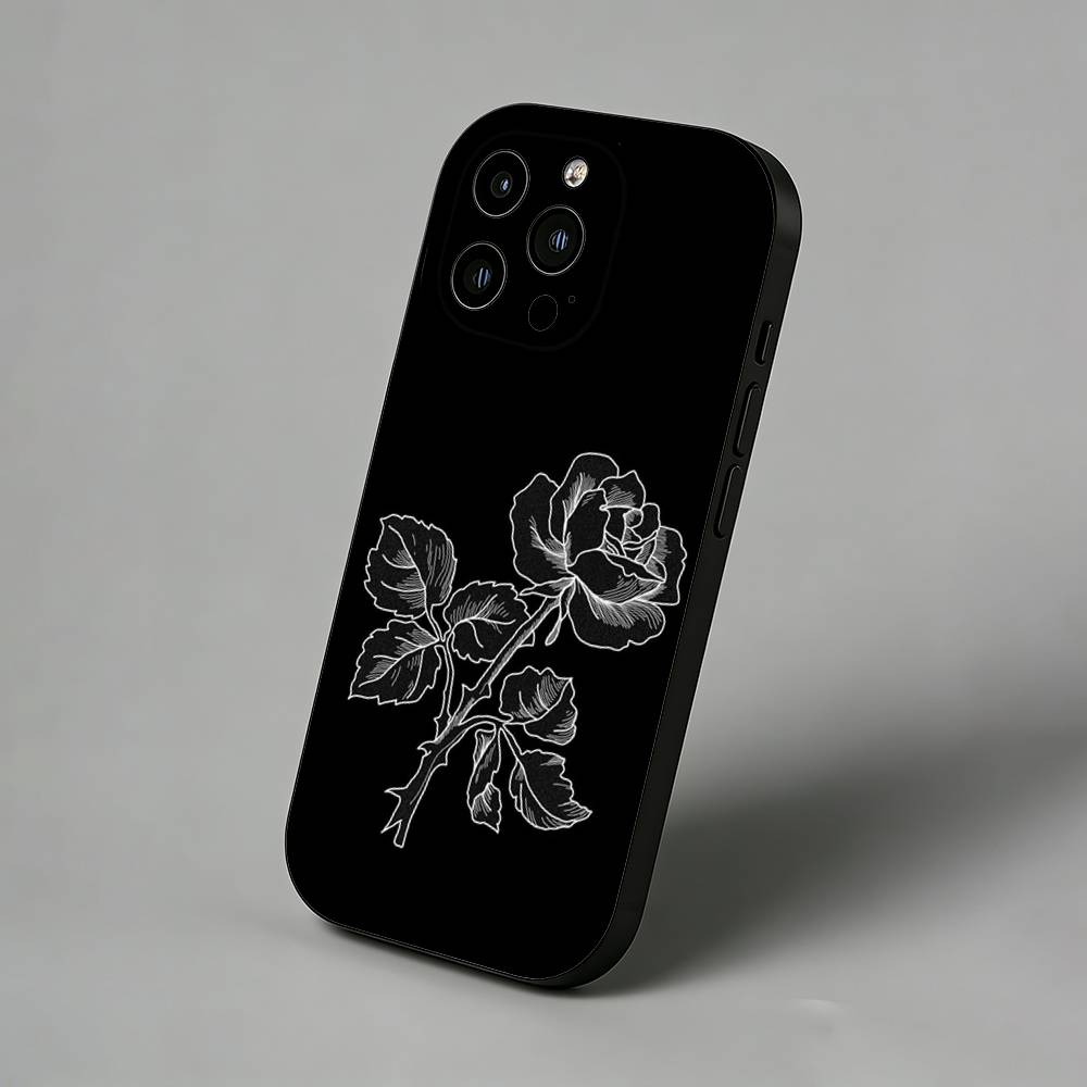 

Line rose iPhone Case For 17 Air 16 Pro Max 16e 15 Plus 14 13 12 11 Back Protector Cover iPhone12PROMAX