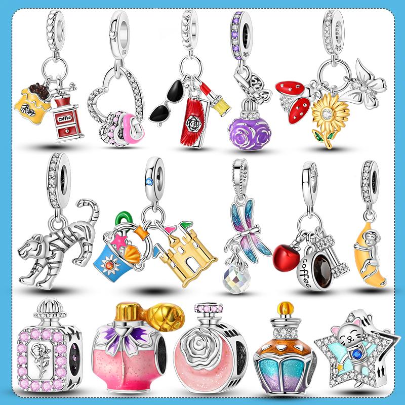 Authentic Copper Charm Bead Charms Bead Charms Dreamcatcher Coffee Perfume Pendants Compatible With Women Bracelets Do It Yourself Jewellery Gift