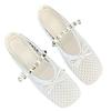 Niche Design Rivets with Hollowed-out Bag Head Half Slippers Women's Summer Wear a Pedal Breathable Fishing Net Shoes
